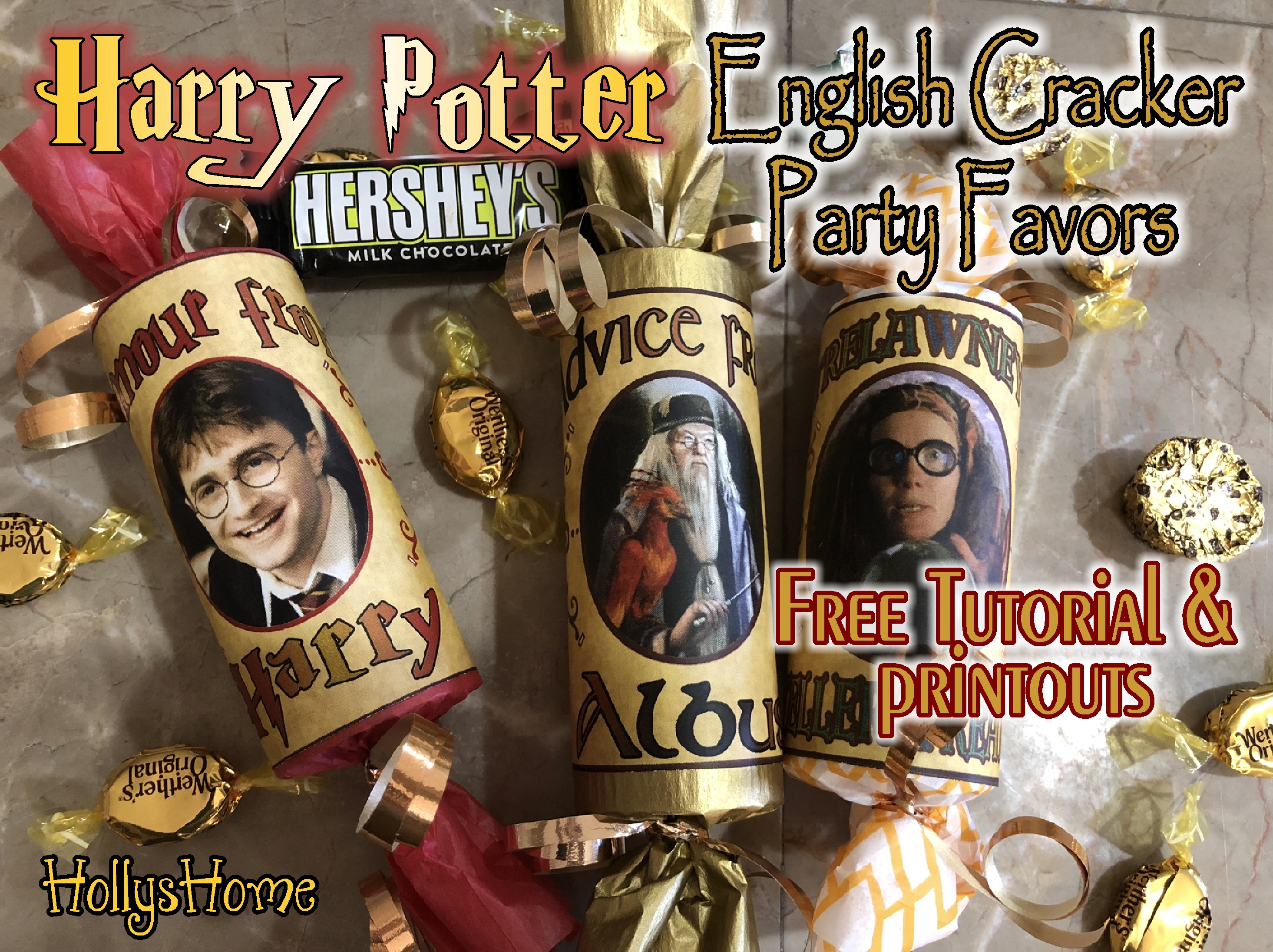 HollysHome Family Life: Harry Potter English Crackers Party Favors